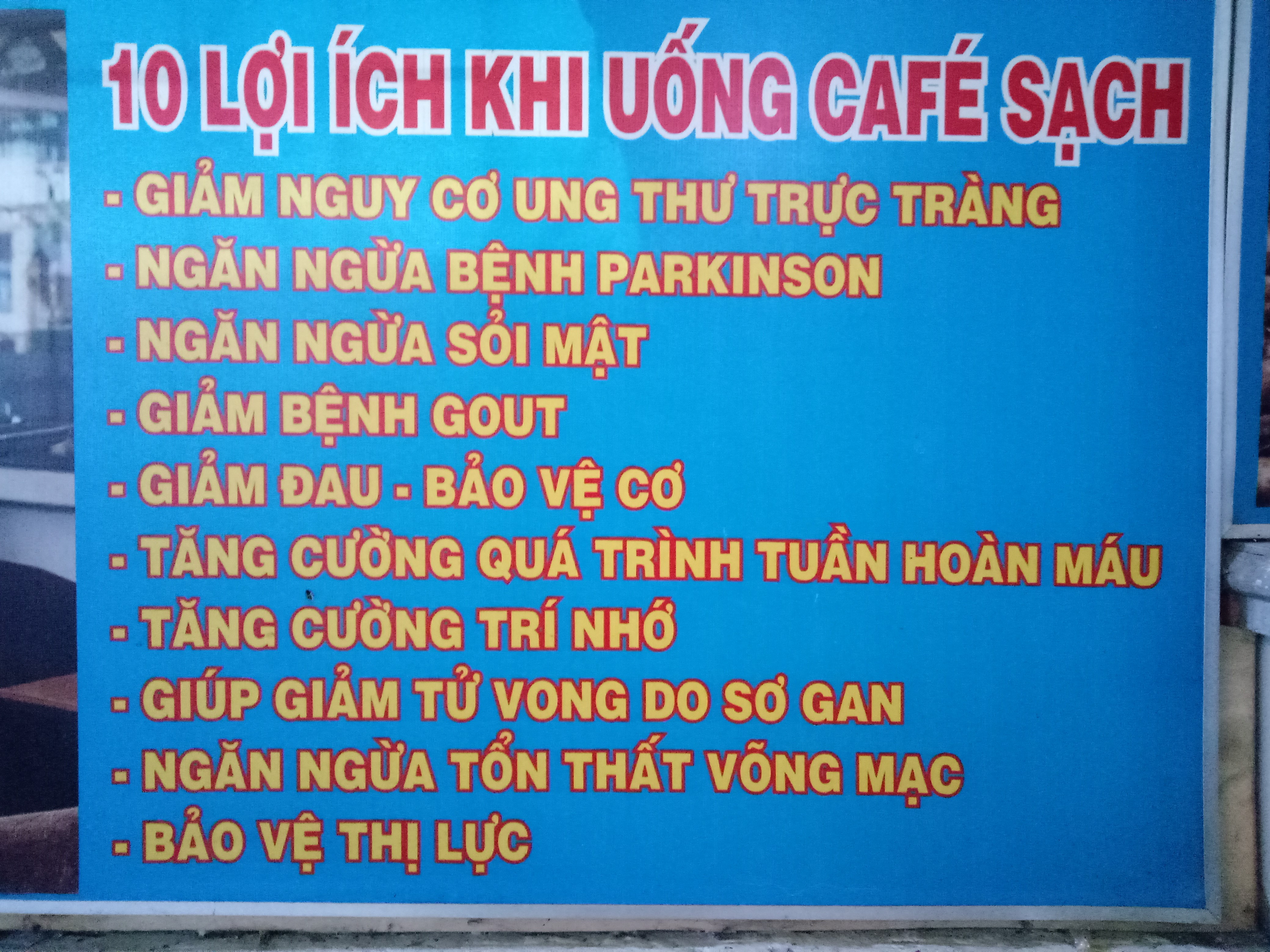 uống cà phê sạch có lợi có sức khỏe